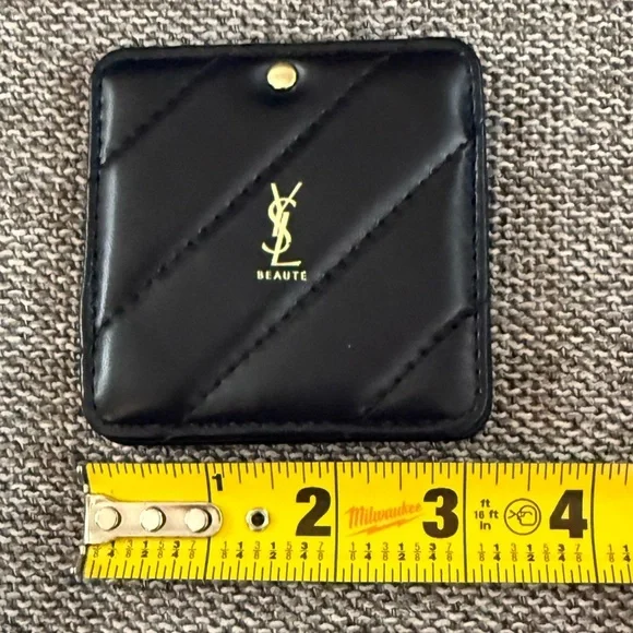 Yves Saint Laurent Beauty Square Compact Pocket Mirror Black New - Picture 11 of 14